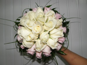 White roses for wedding