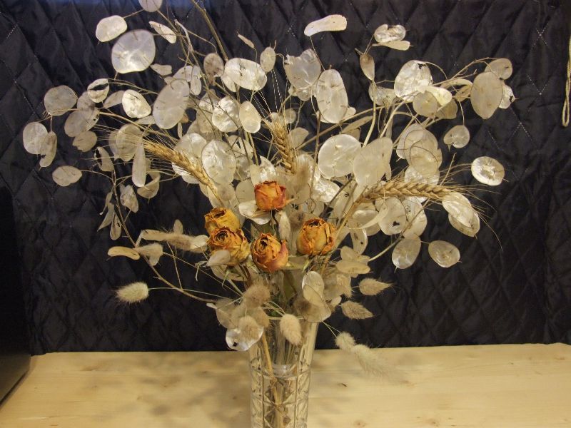 Dried flowers in a vase