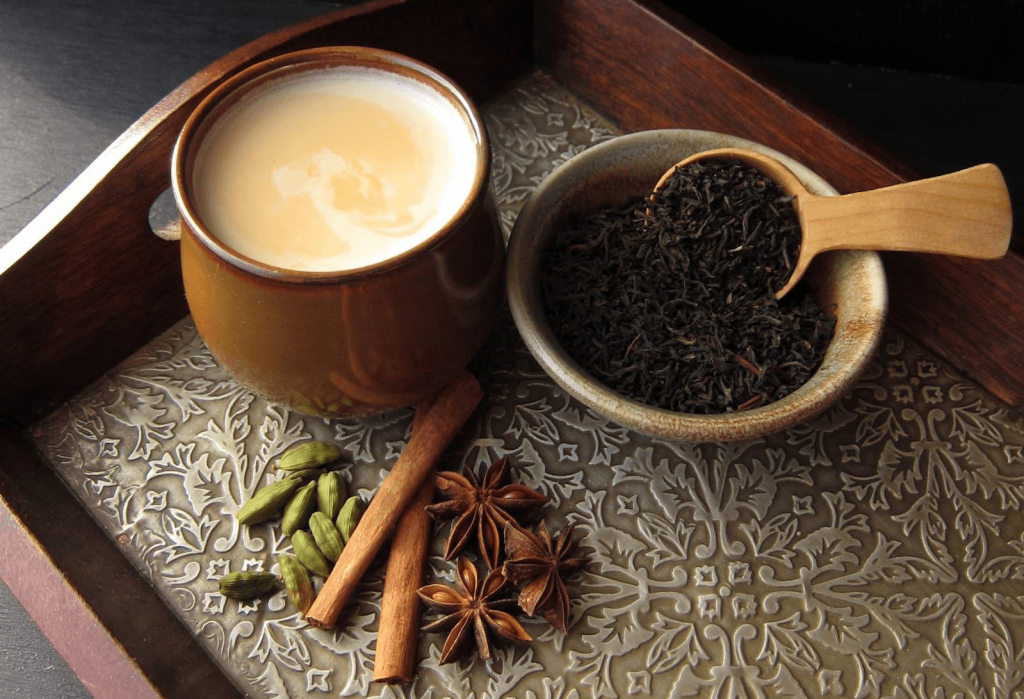 Flu tea with cardamom and cinnamon