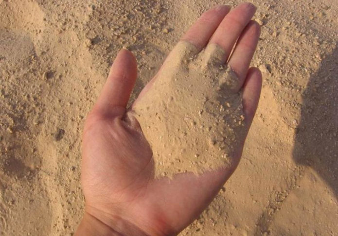 Sand on hand