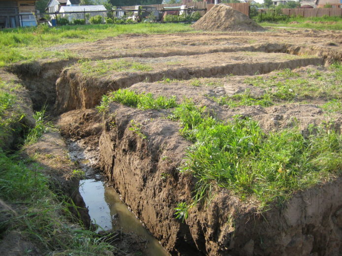 High groundwater level at the site