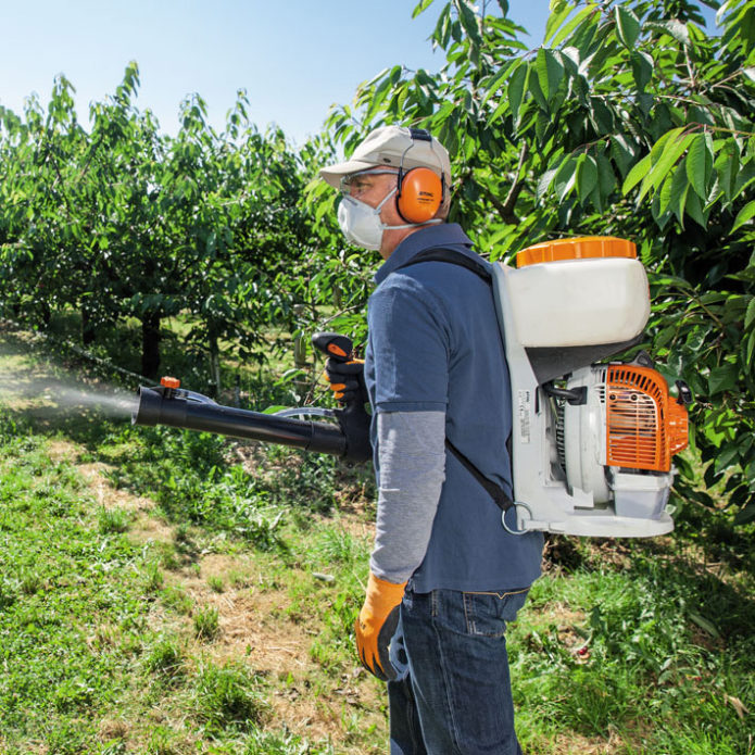 Gardener's outfit while spraying