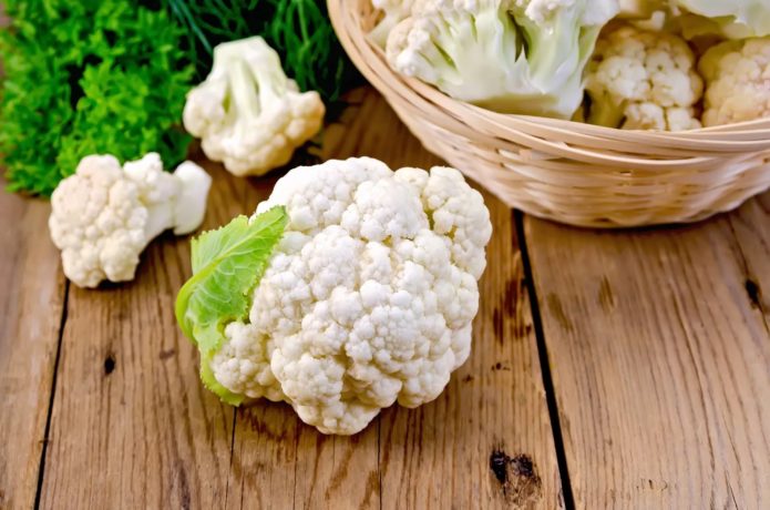 Cauliflower on the table