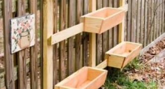 Strawberry boxes on the fence