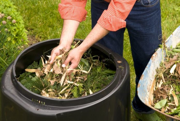 Compost in a barrel