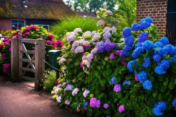 Hydrangeas in landscape design